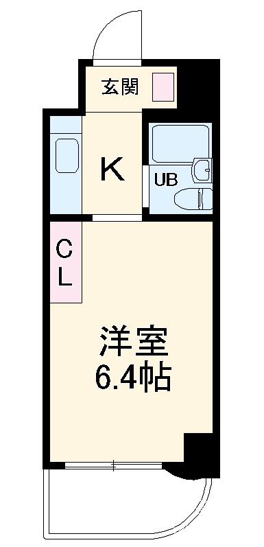 シャンブル72(1K/2階)の間取り写真