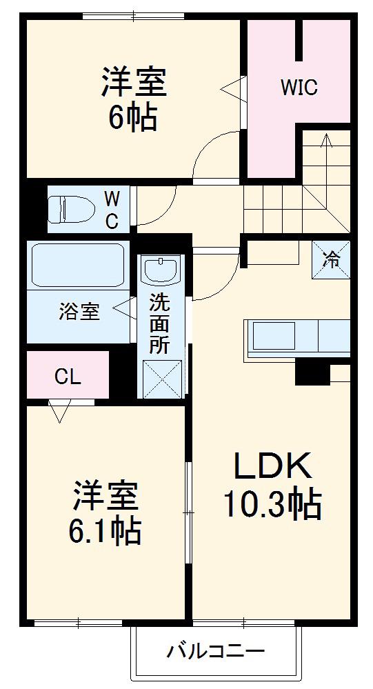 GRANDWINDSTSUKUBA Ⅰ(2LDK/2階)の間取り写真