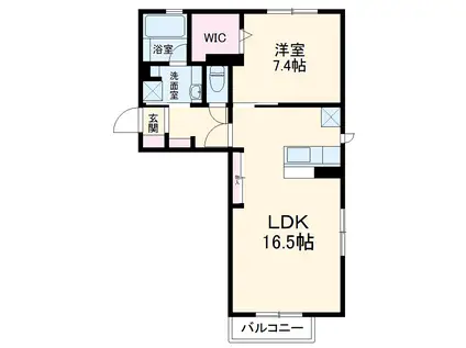 LEMERCI(1LDK/3階)の間取り写真