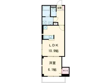 アトリエ ウスイ(1LDK/2階)の間取り写真