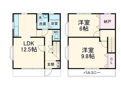 メゾンエモックⅡ(2SLDK)の間取り写真