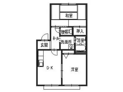 アーバン ビレッジ(2DK/1階)の間取り写真