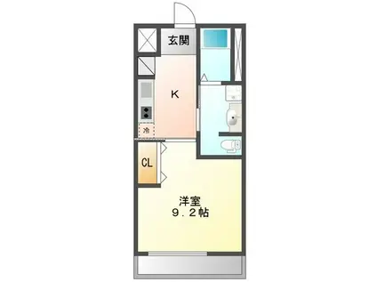 CASA EXCELSIOR Ⅱ(1K/1階)の間取り写真