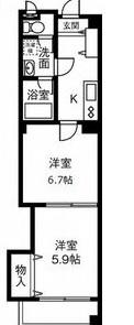 FJ日進通(2K/3階)の間取り写真