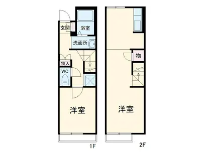 レオネクストリバーサイド花水木(1LDK/1階)の間取り写真