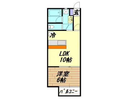 ライブ・イン・西千代田(1LDK/2階)の間取り写真