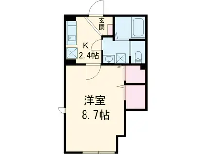 アリエッタ大井町(1K/1階)の間取り写真