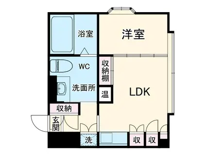 パークサイドヴィラ楓(ワンルーム/3階)の間取り写真