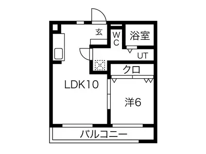 GRAND MAISON 葵(1LDK/3階)の間取り写真