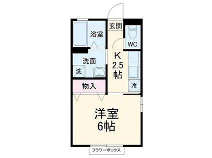 ラフィーネ(1K/2階)の間取り写真