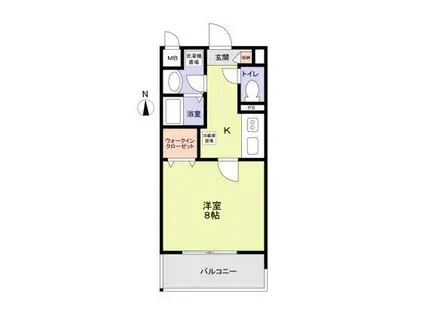 ACO MANSIONS(1K/4階)の間取り写真