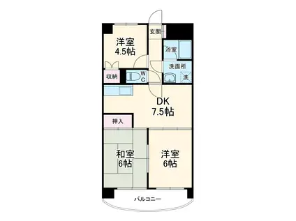 藤ビル(3DK/5階)の間取り写真