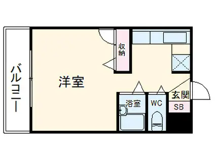 ちくさADビル(1K/3階)の間取り写真