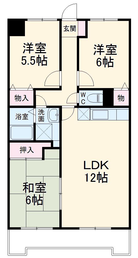 エルセリート・オーテ(3LDK/3階)の間取り写真