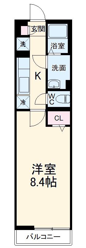 リブリ・柏町(1K/3階)の間取り写真