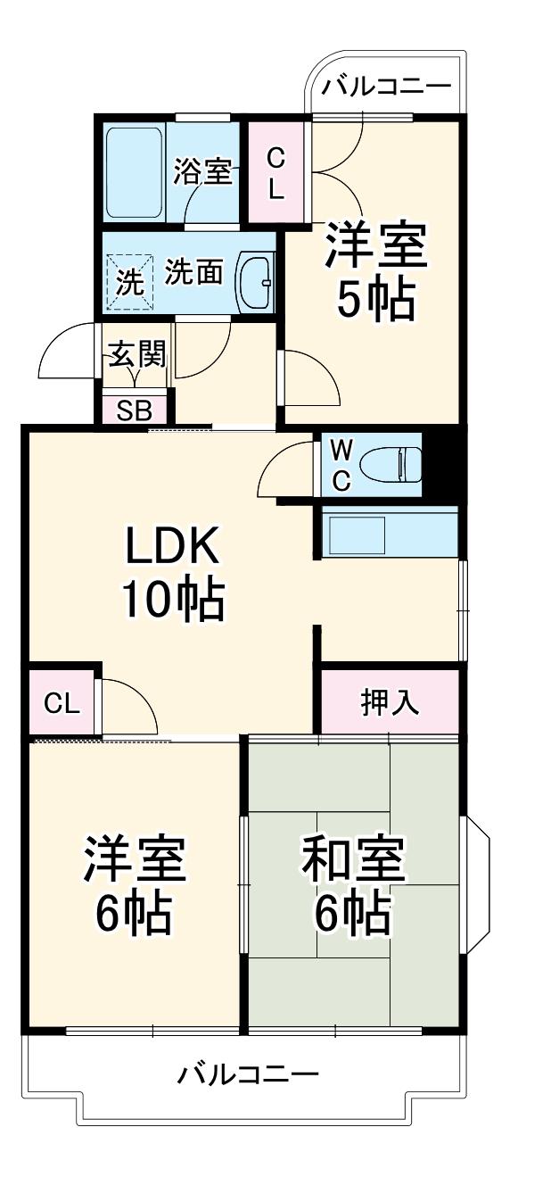 ゴールドクレスト(3LDK/2階)の間取り写真