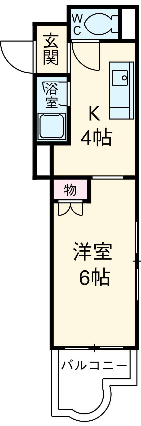 ふじよしマンション(1DK/3階)の間取り写真