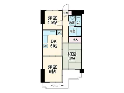 サンソシエ(3DK/5階)の間取り写真