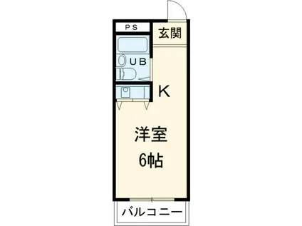 センチュリー三原(ワンルーム/2階)の間取り写真