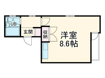 プルミエ静岡パート1(ワンルーム/4階)の間取り写真
