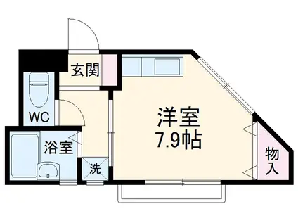 ネオス8(ワンルーム/3階)の間取り写真