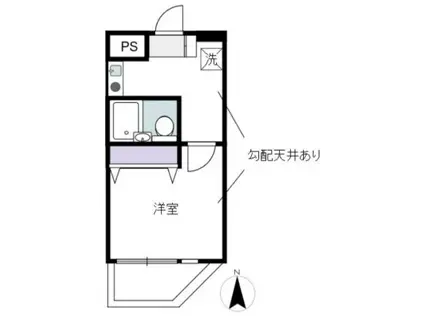 赤羽南ビル(1K/3階)の間取り写真
