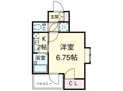 スパシエ赤羽ステーションプラザ(1K/7階)の間取り写真