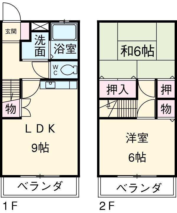 サンメゾン C(2LDK)の間取り写真