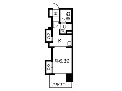 リアライズ清閑町(1K/8階)の間取り写真