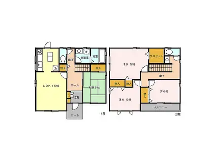 川越線 日進駅(埼玉) 徒歩7分 2階建 築25年(4LDK)の間取り写真