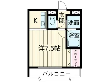 ユーミーマンション加藤A・B(1K/2階)の間取り写真