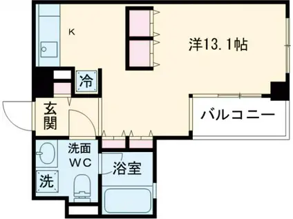 レジディア南雪谷(ワンルーム/5階)の間取り写真