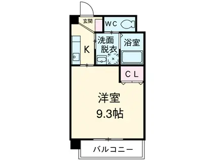 アルス梅坪駅前(1K/3階)の間取り写真