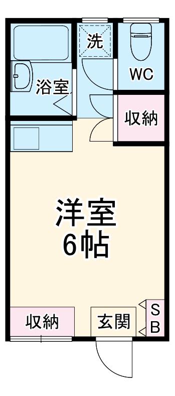 第5黒崎ビル(ワンルーム/1階)の間取り写真