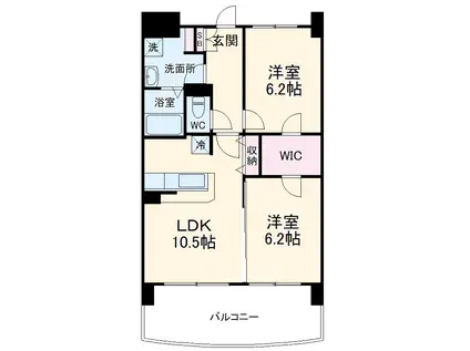 カーサ・ヴェルデ(2LDK/1階)の間取り写真