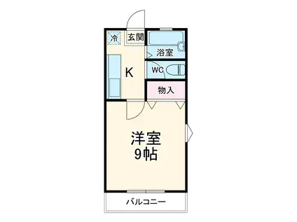 ガーデンハイツ(1K/1階)の間取り写真