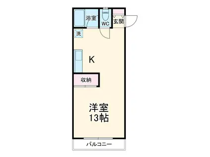 ロイヤルマンション植松(ワンルーム/3階)の間取り写真