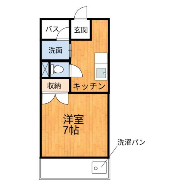 ライフタウン I(1K/1階)の間取り写真