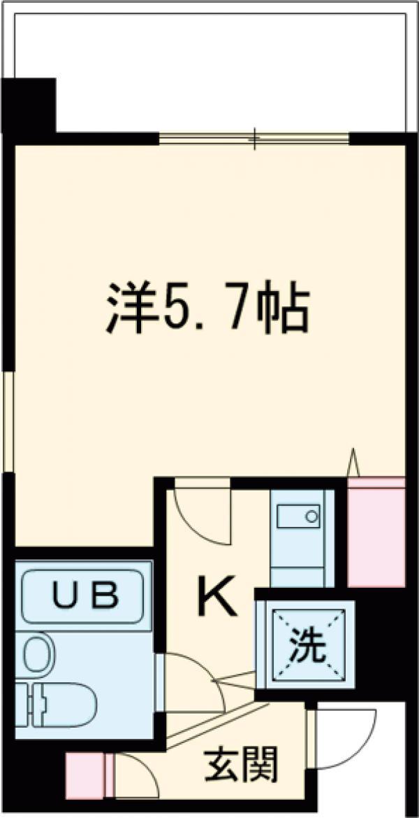 フラタニティ赤羽(1K/3階)の間取り写真