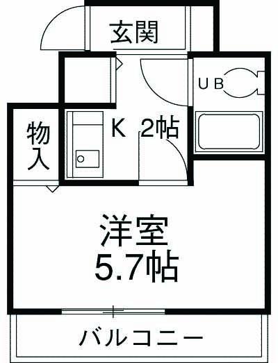 フラタニティ赤羽(1K/5階)の間取り写真