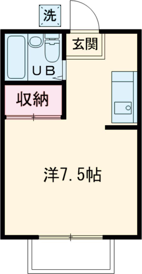 十条ベルクハイム(1K/2階)の間取り写真