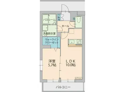 プレリュード(1LDK/1階)の間取り写真
