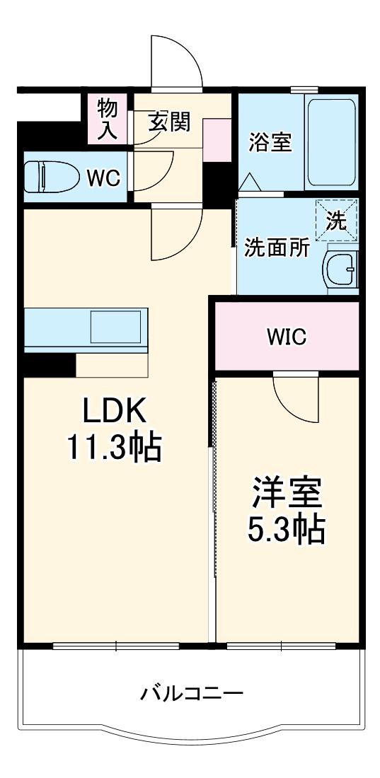 POEM-K(1LDK/2階)の間取り写真