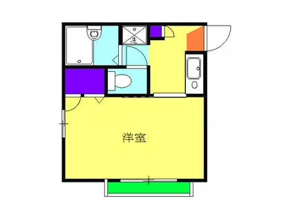 EXCEL追浜(1K/2階)の間取り写真
