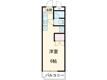 メゾンセレナーテ(ワンルーム/2階)の間取り写真