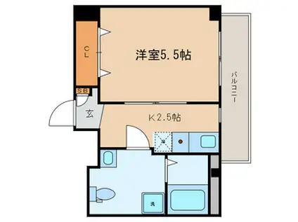 コーポヒロアネックス(1K/2階)の間取り写真