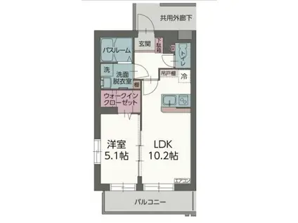 レジェンド(1LDK/2階)の間取り写真