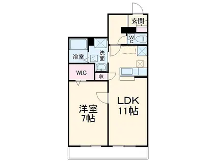 グラン コンフォール大宮N棟(1LDK/1階)の間取り写真