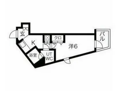 グランドコンシェルジュ用賀アジールコート(1K/4階)の間取り写真