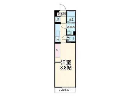 リブリ・AMALFI(1K/1階)の間取り写真